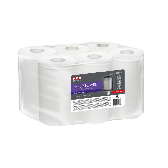 PROservice Comfort Рушник паперовий 2-шар целюл. з центр.вит. 75 м, 600 арк